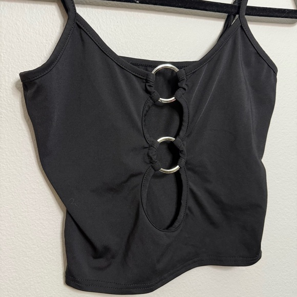 Black Tank with Rings - Picture 2 of 3